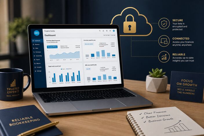 Secure cloud bookkeeping dashboard